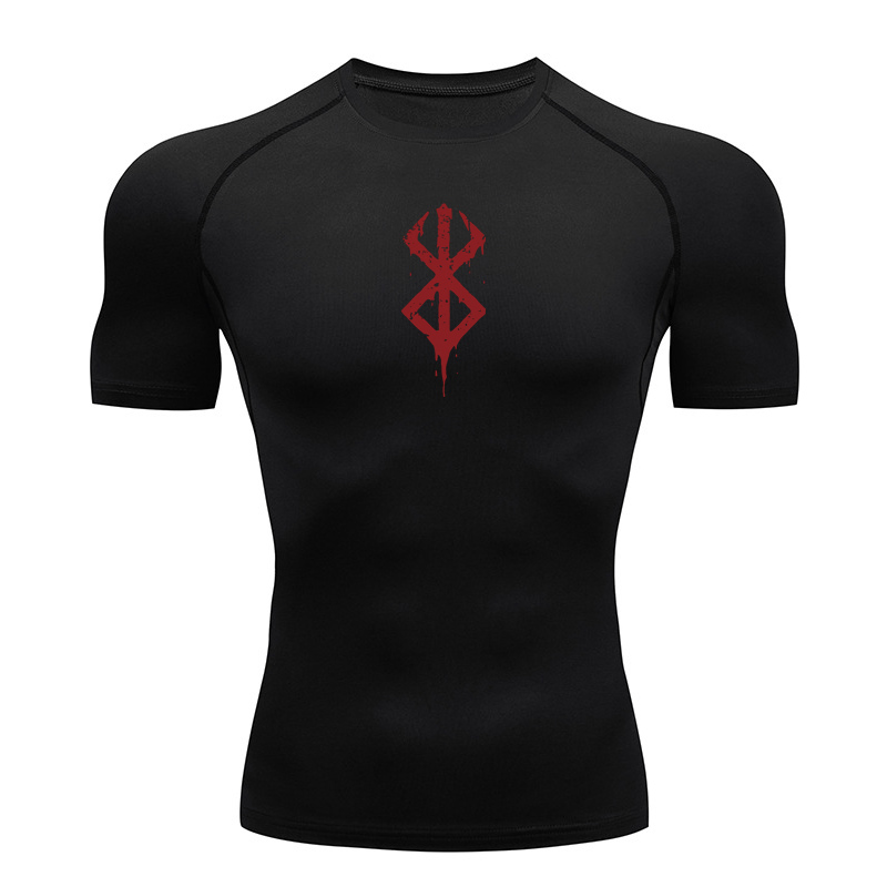 T Shirt Dry Fit - قمصان ضاغطة مطبوعة للرجال، قمصان صيفية