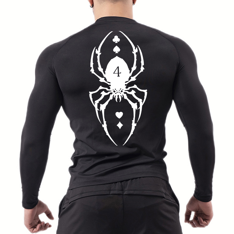 قميص ضغط مطبوع عنكبوت للرجال ، - مراجعة T Shirt Dry Fit وسعره